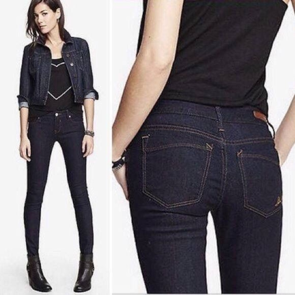 Express Stella Skinny Low Rise Jeans, Size 2S